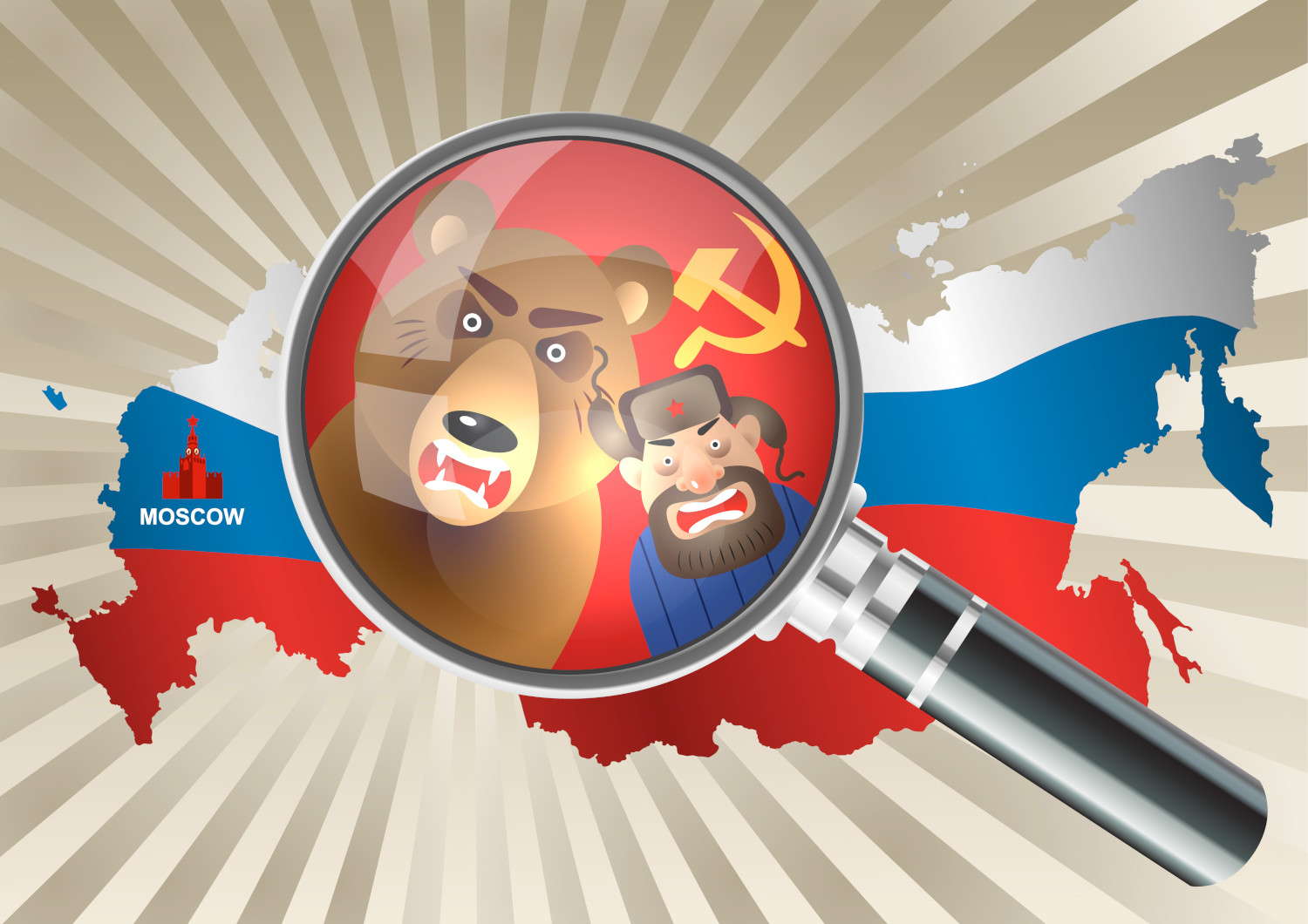 Карикатура про Россию-СССР
